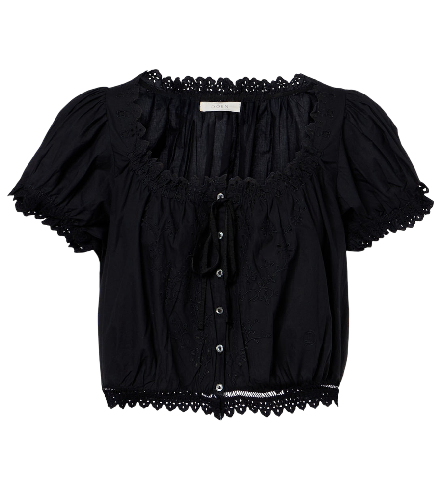 Dôen Nera embroidered cotton top