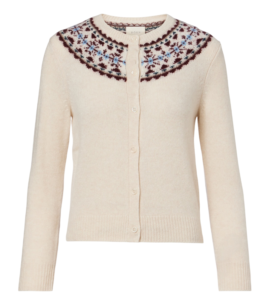Dôen Olympe Fair Isle cashmere cardigan
