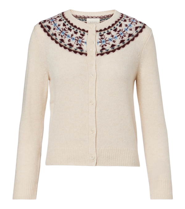 Dôen Olympe Fair Isle cashmere cardigan