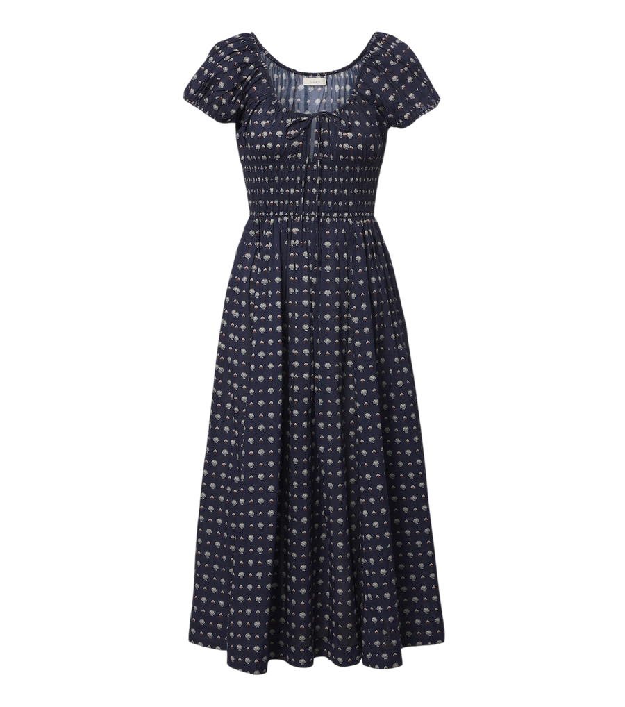 Robe midi en popeline de coton imprimée Dôen Quinn