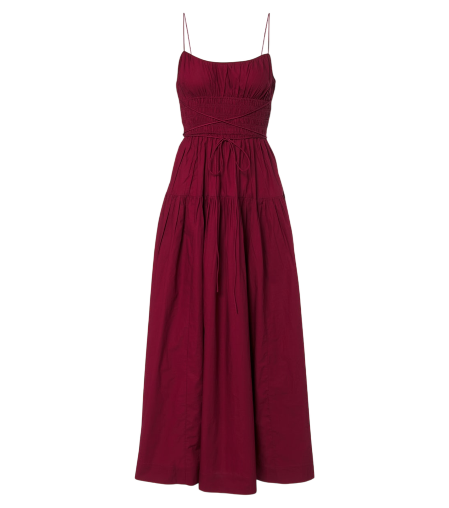 Robe longue en popeline de coton Safia de Dôen