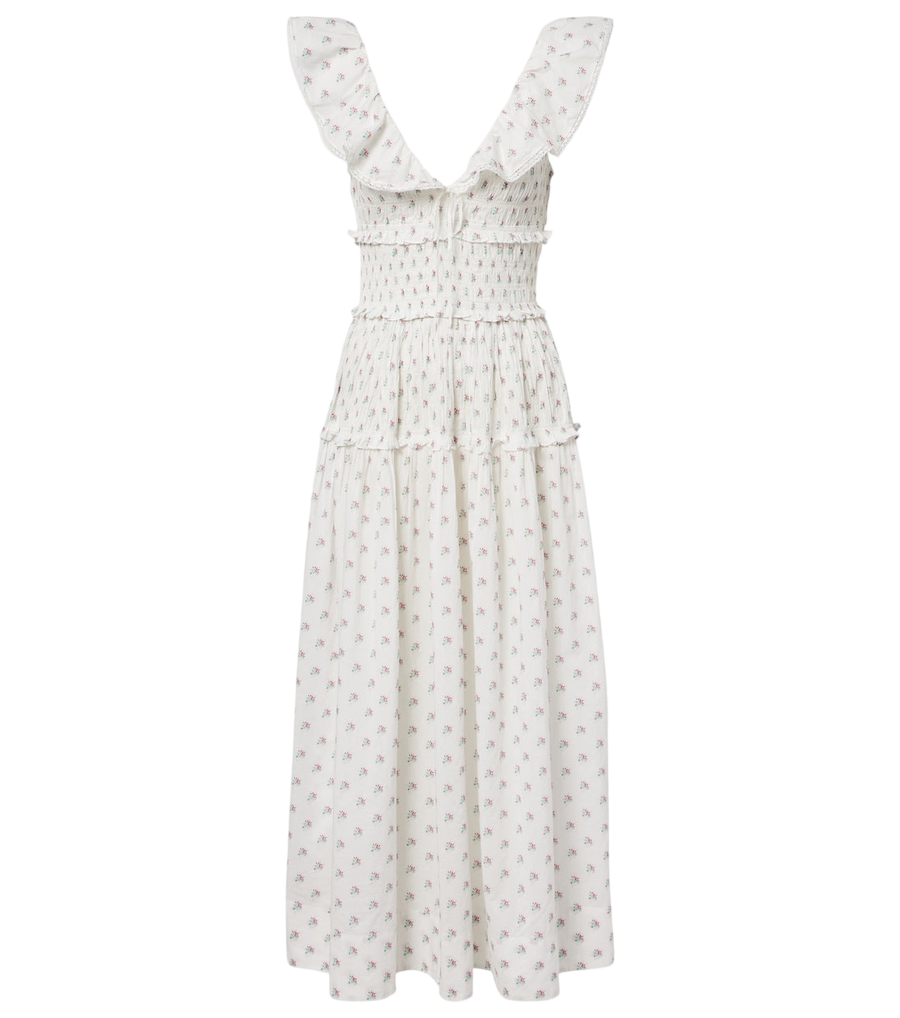 Robe midi en coton à fleurs Dôen Sorina