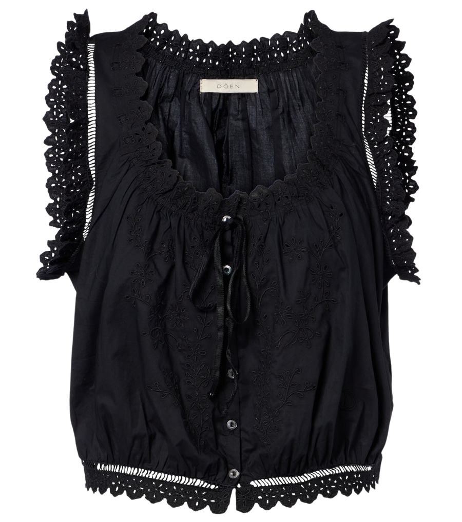Dôen Traveler embroidered cotton top