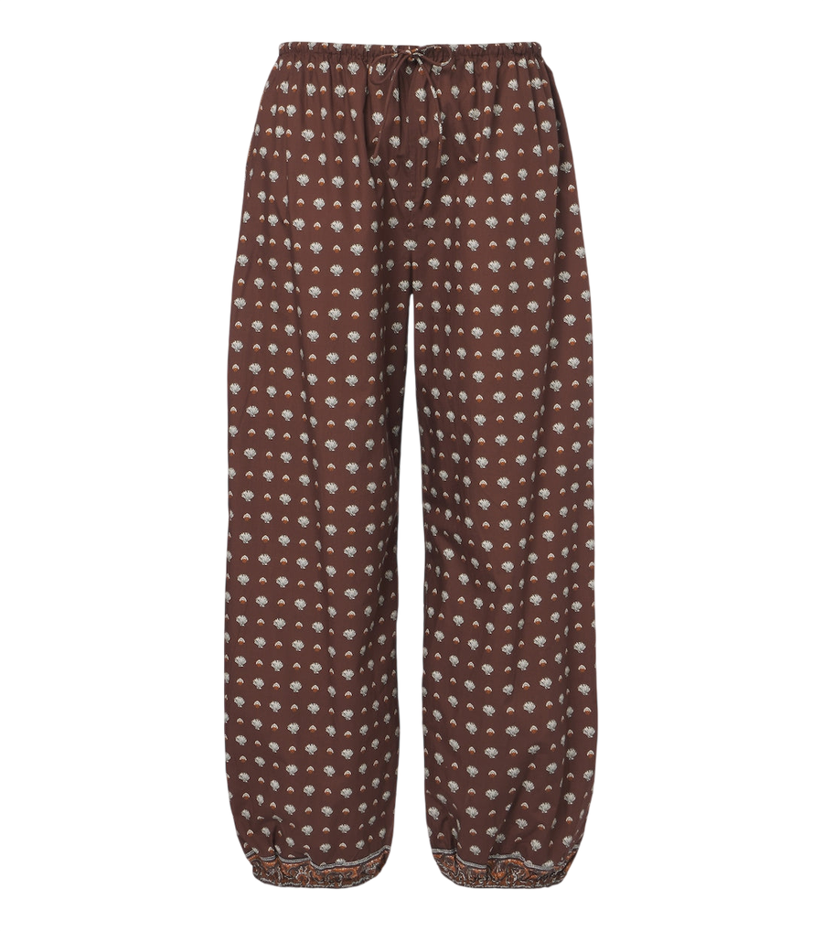Dôen Yarrow printed cotton tapered pants