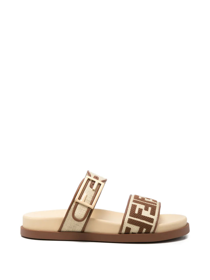 FENDI FF logo buckle sandals