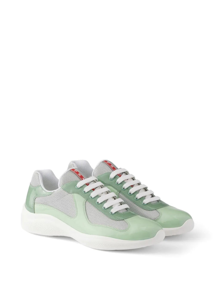Prada patent-leather and technical-fabric America's Cup sneakers