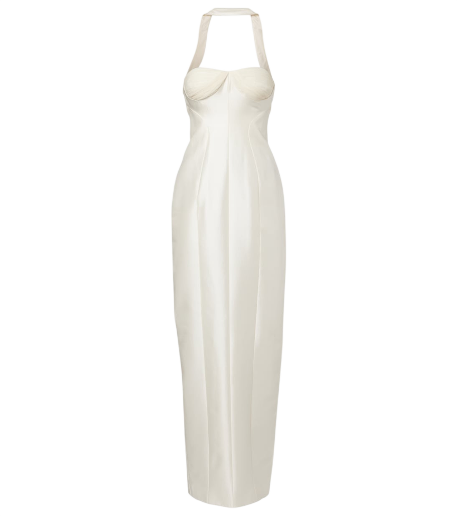 Robe bustier de mariée Lette en laine et soie de Danielle Frankel