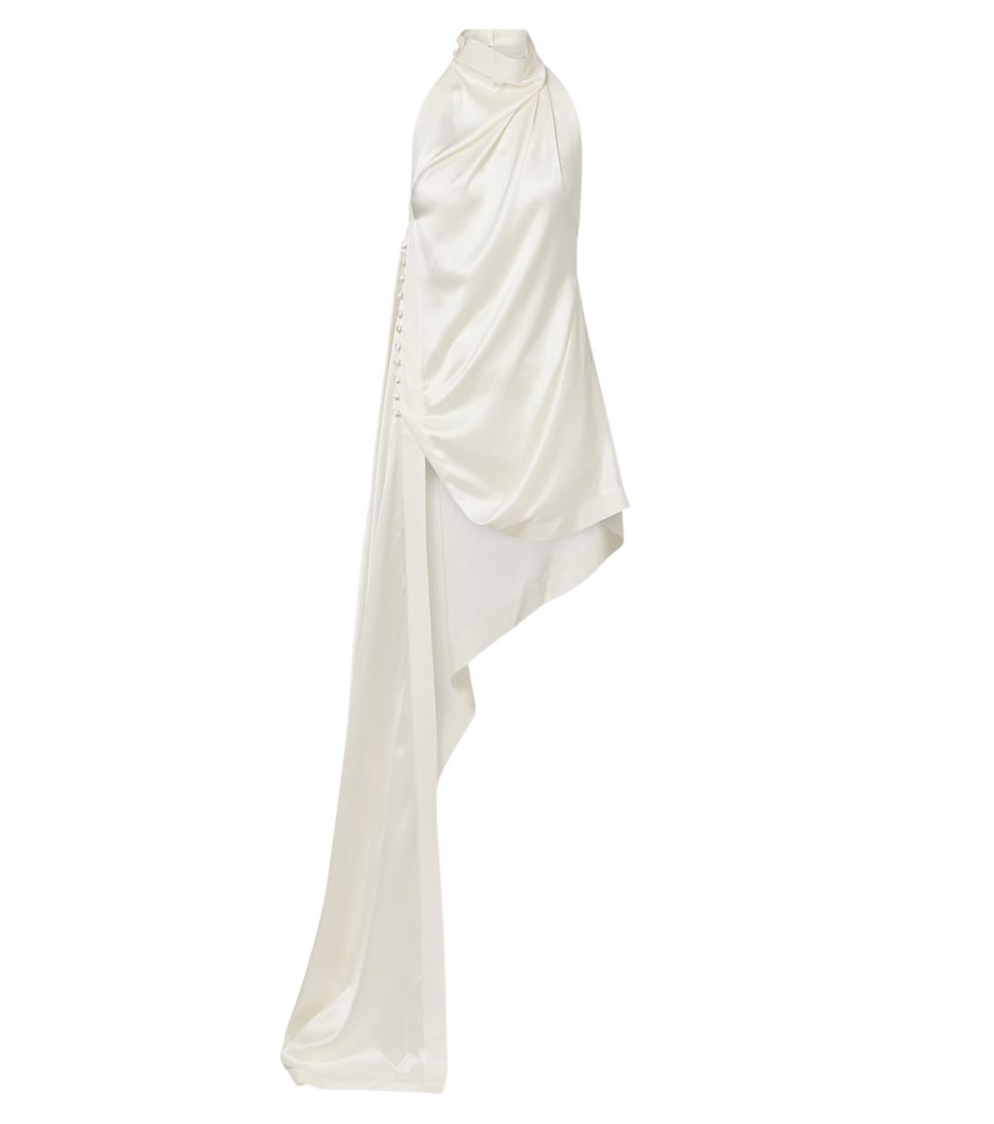 Danielle Frankel Bridal Maude silk crêpe back satin top