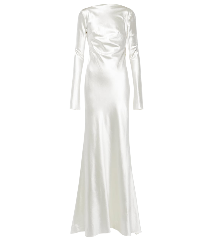 Danielle Frankel Bridal Simone wool and silk satin gown