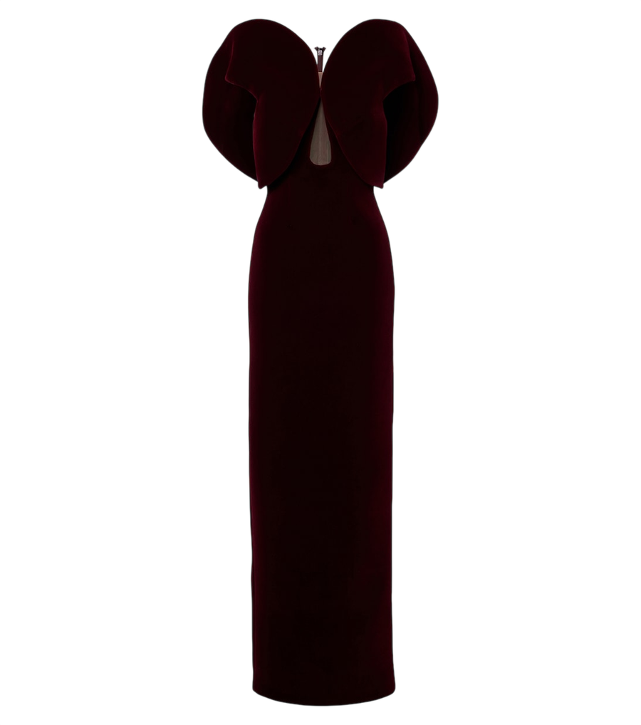 Robe en velours David Koma