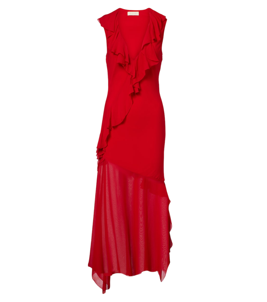 Robe midi en georgette à fleurs Baila de De La Vali