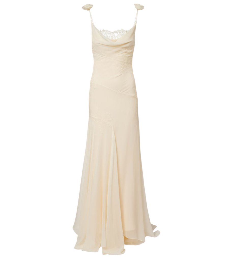 De La Vali Bridal Dia silk chiffon gown