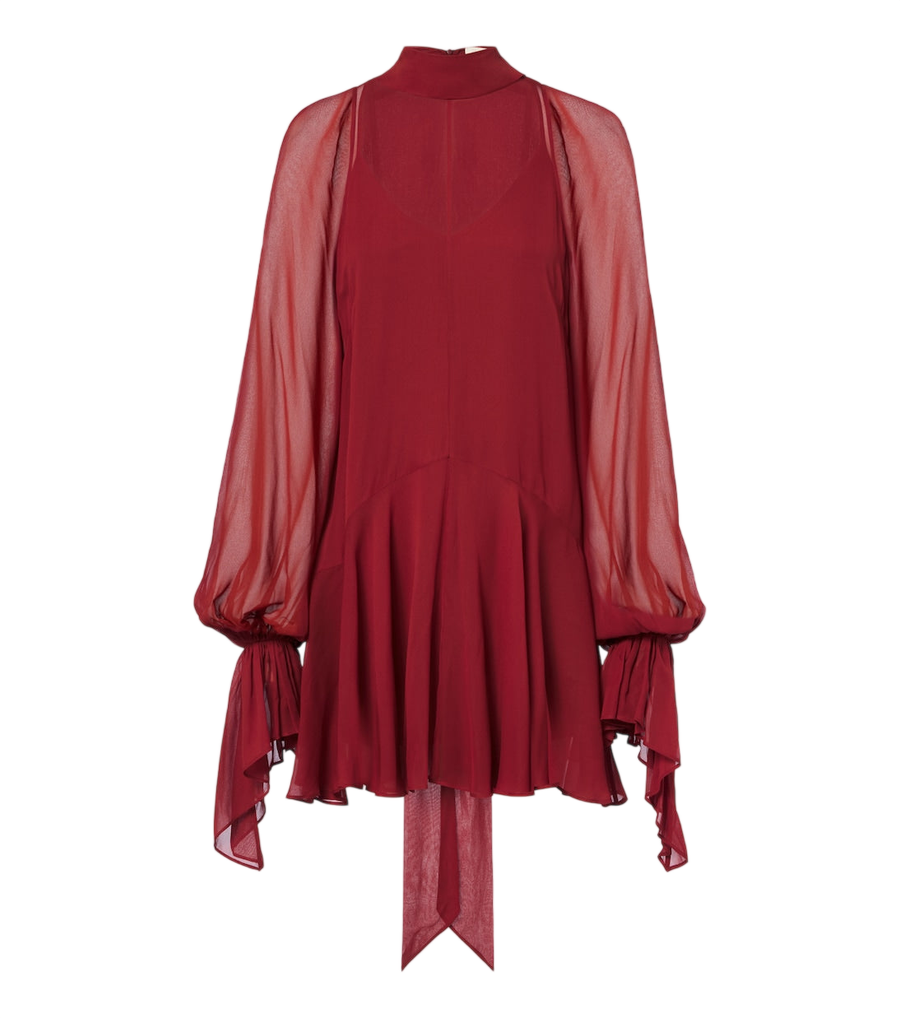 Minivestido de georgette con volantes Casimiro de De La Vali