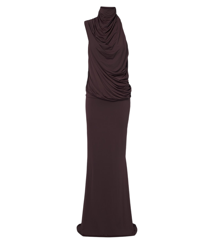 Robe longue drapée en jersey Lurna de De La Vali