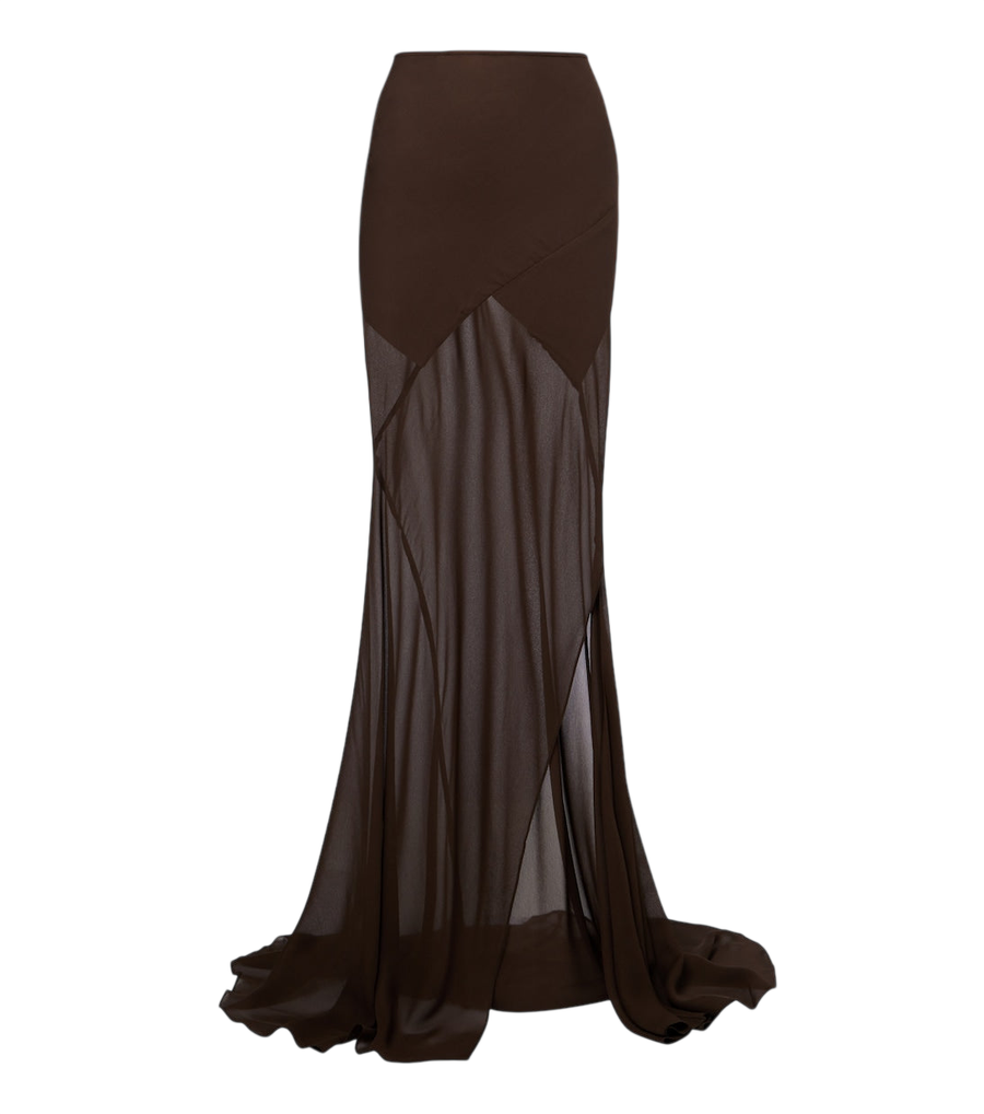 De La Vali Saia maxi de georgette Oryx