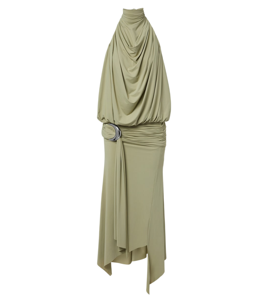 Vestido midi de punto drapeado Vida de De La Vali