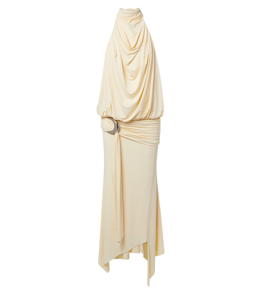De La Vali Vida draped jersey midi dress
