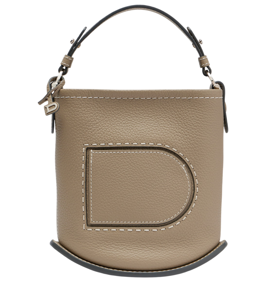 Delvaux Mini borsa a tracolla in pelle con cuciture a punto metallico