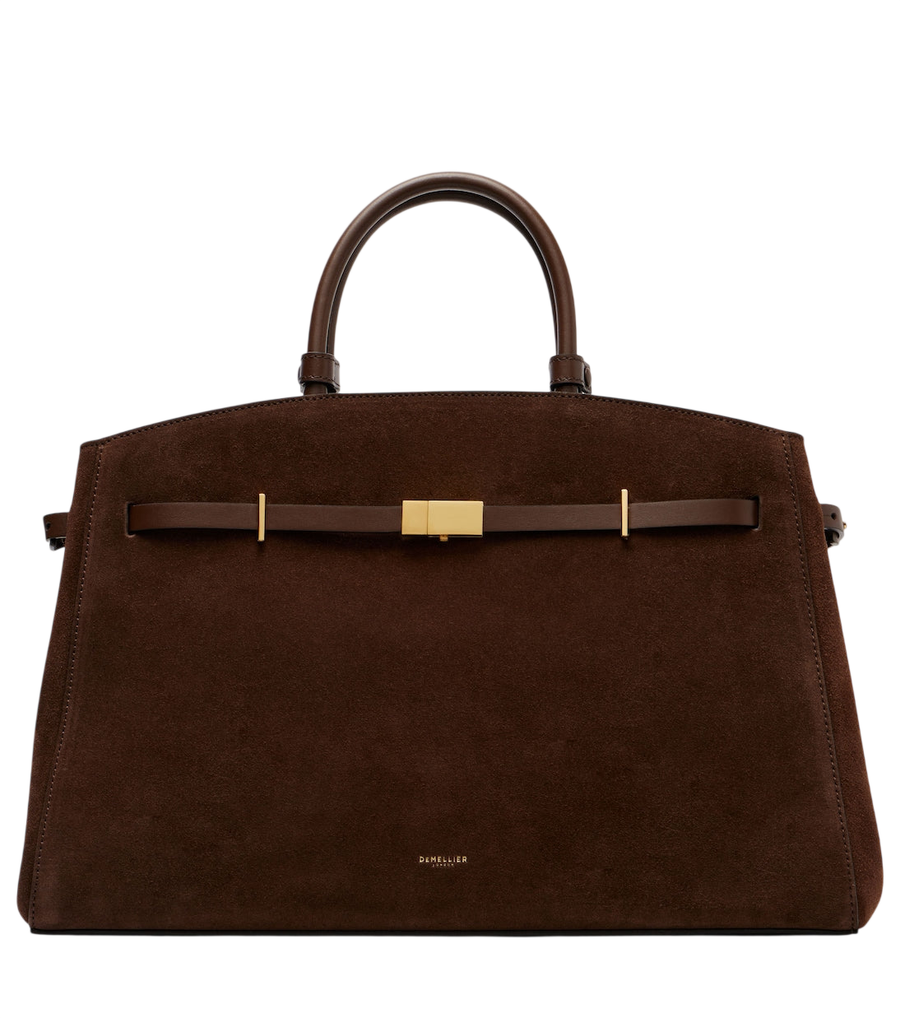 DeMellier Hudson Small suede top-handle bag