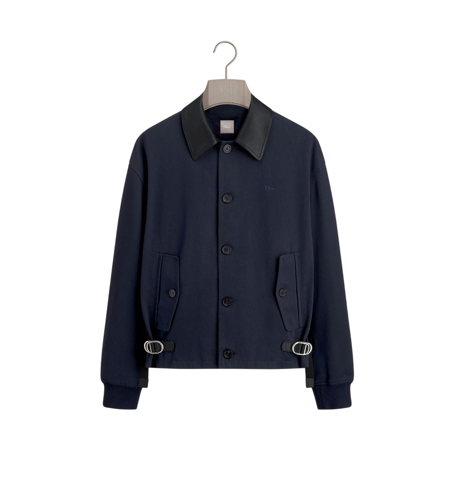 Veste blouson Dior — Gabardine de coton bleue