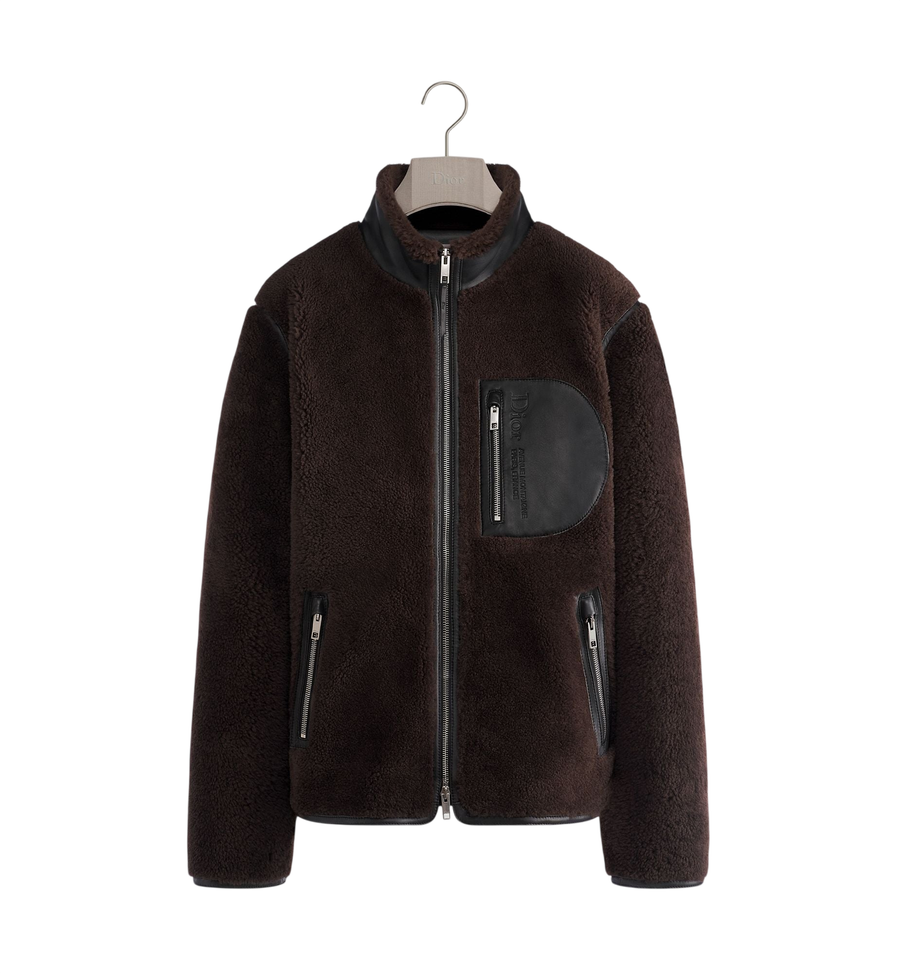 Dior DiorAlps Dior Montaigne Jacket — Brown Lambskin Shearling