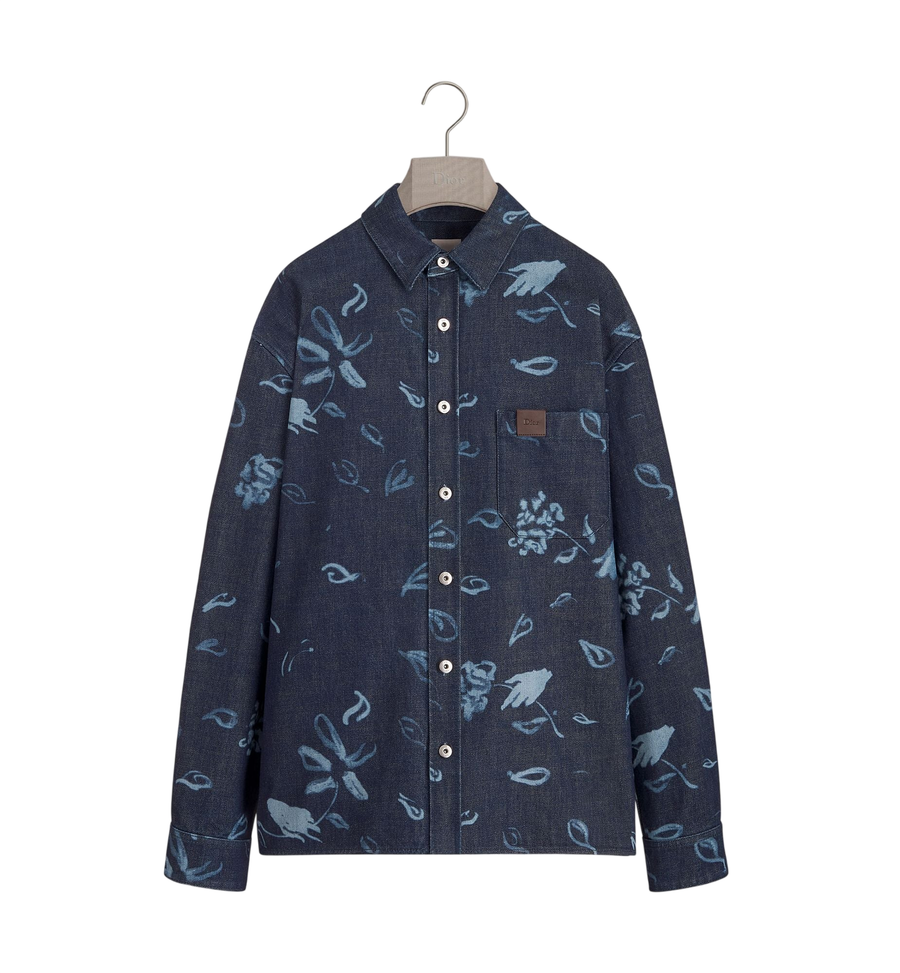 Dior Dioriviera Overshirt — Blue Cotton Twill