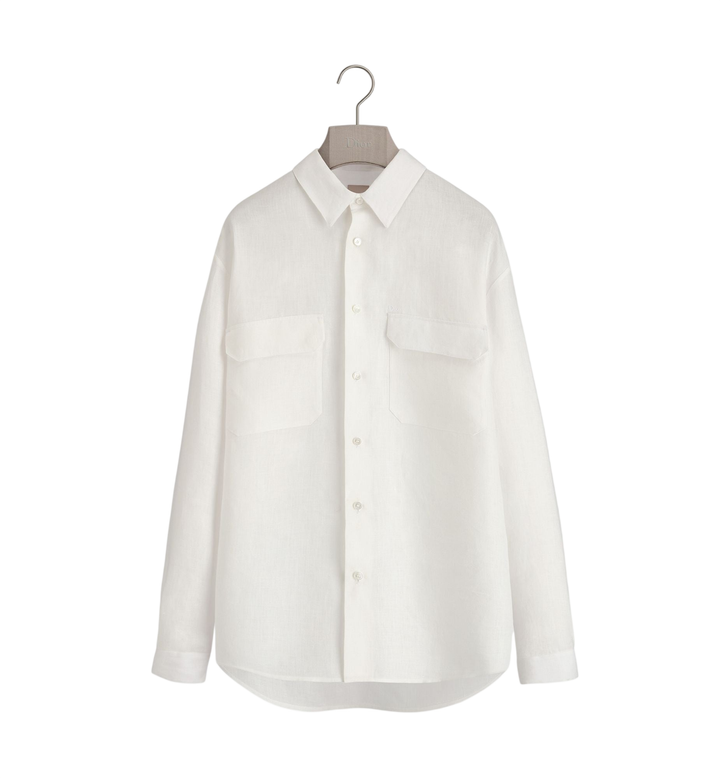 Dior Dioriviera Oversized Shirt with Dior Embroidery — White Hemp [white-bg-v2:46bac1a5-7e32-4fbd-adeb-2fdc6ab26b4f]