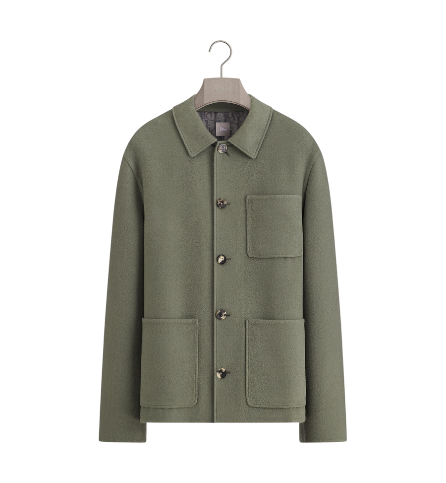 Dior Icons Workwear Jacket — Khaki Double-Sided Virgin Wool, Cashmere and Silk