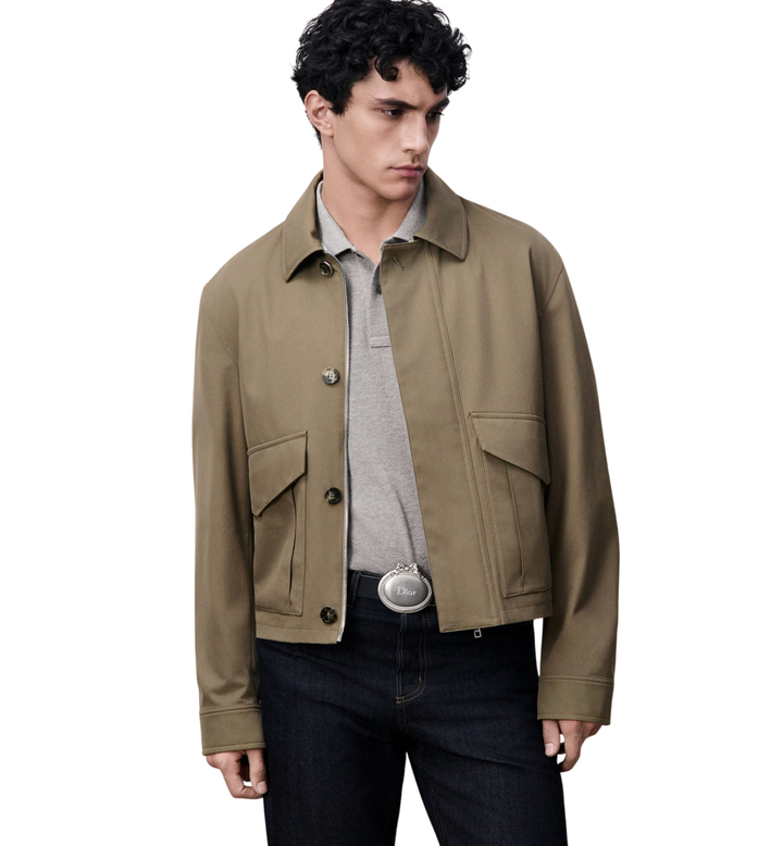 Dior Jacket — Deep Beige Cotton and Silk Gabardine [white-bg-v2:45a65b12-7818-4acc-8426-4c02c23003b8]
