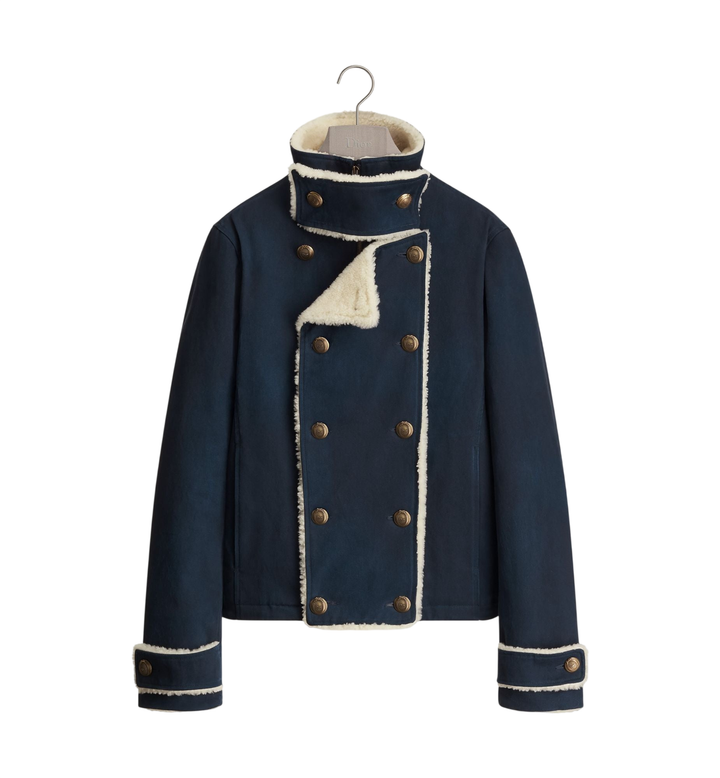 Dior Médaillon Jacket — Navy Blue Cotton Twill [white-bg-v2:7b0a5713-24ba-426d-a3e1-8e04ed104d9a]