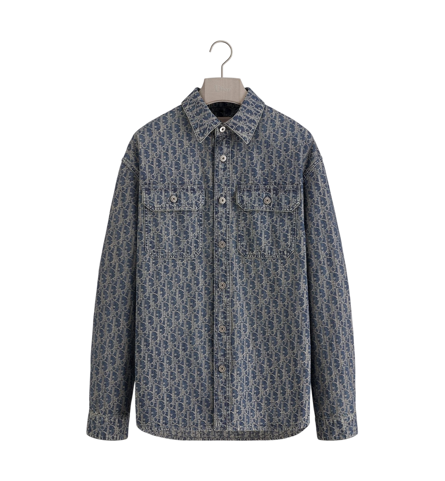 Dior Oblique Denim Overshirt — Blue Dior Oblique Denim Jacquard