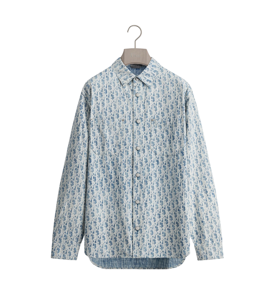 Dior Overshirt — Blue and White Dior Oblique Kasuri Cotton Denim