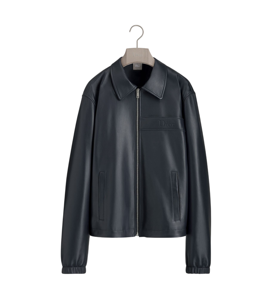 Dior Zipped Jacket — Navy Blue Lambskin