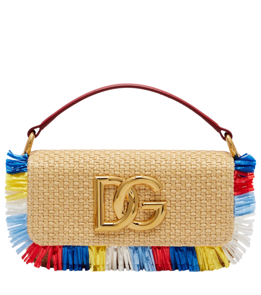 Sac bandoulière 3.5 Small Dolce&Gabbana effet raphia