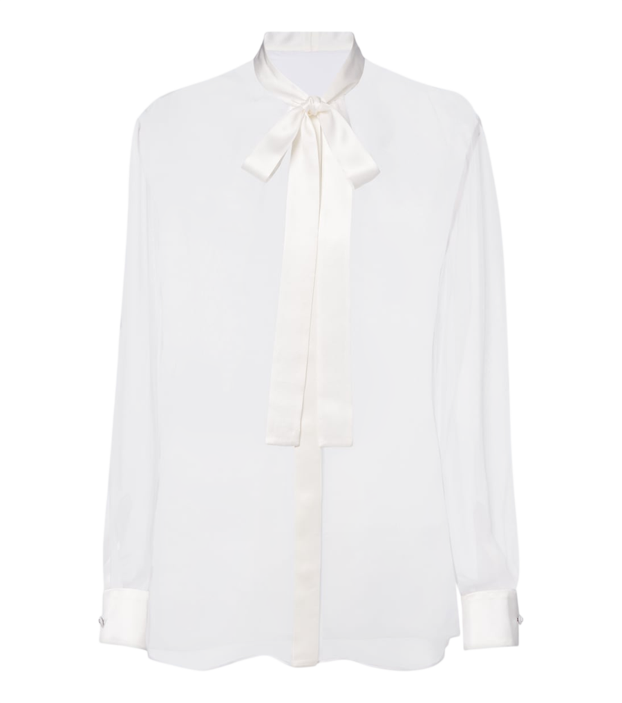 Dolce&Gabbana Bow-detail silk chiffon blouse