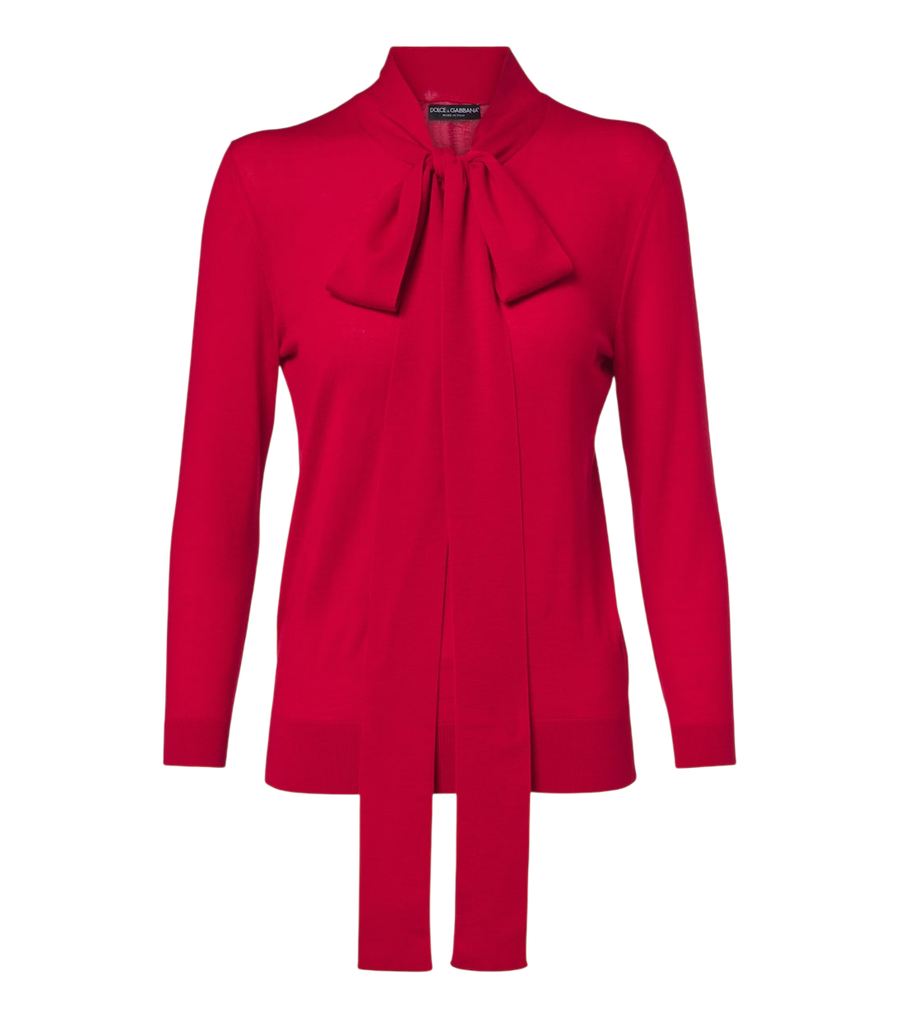 Dolce&Gabbana Bow-detail virgin wool sweater