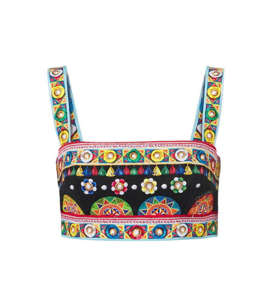 Dolce&Gabbana Carretto cotton crop top