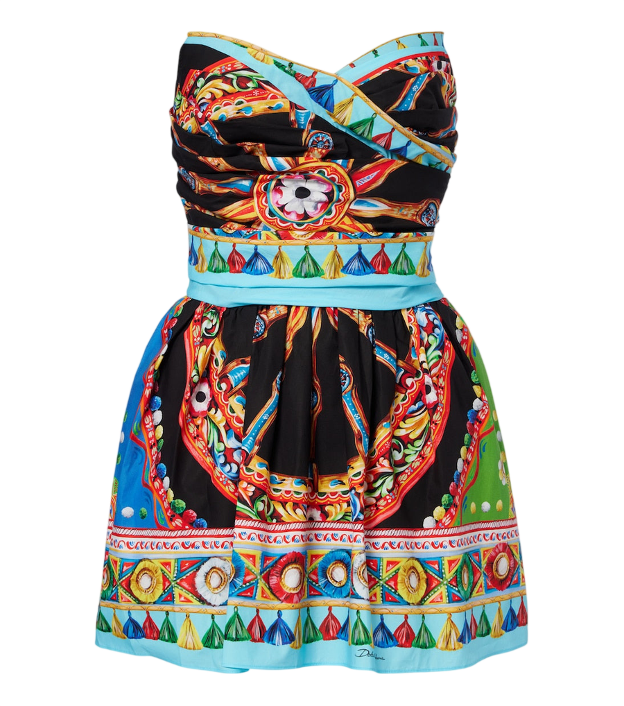 Minivestido de algodón Carretto de Dolce&Gabbana
