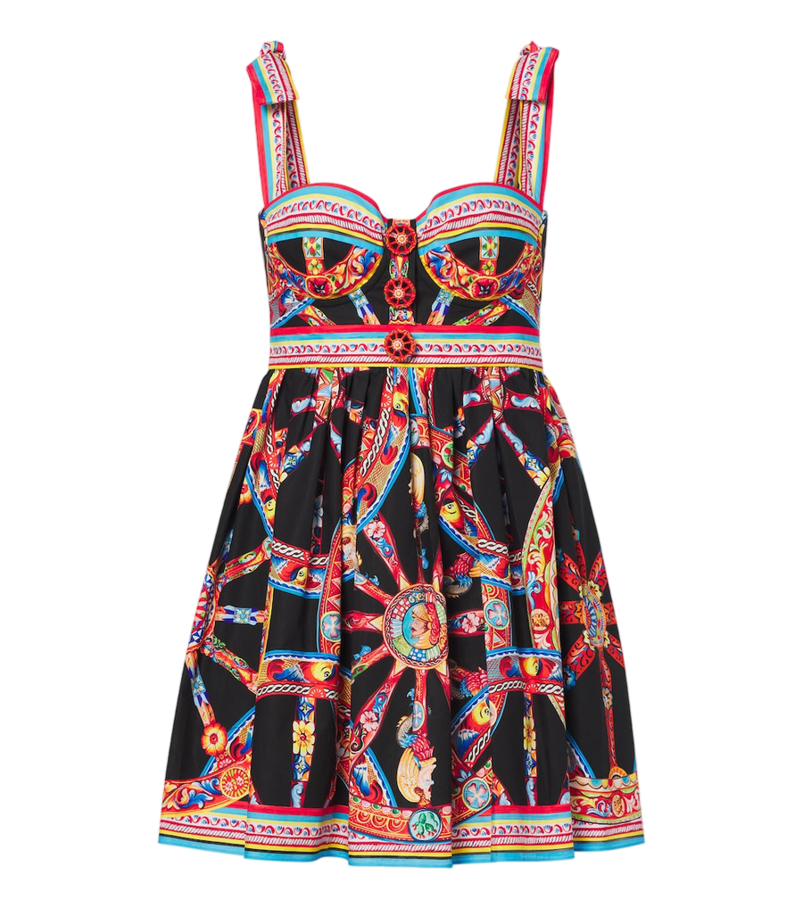 Minivestido de algodón Carretto de Dolce&Gabbana