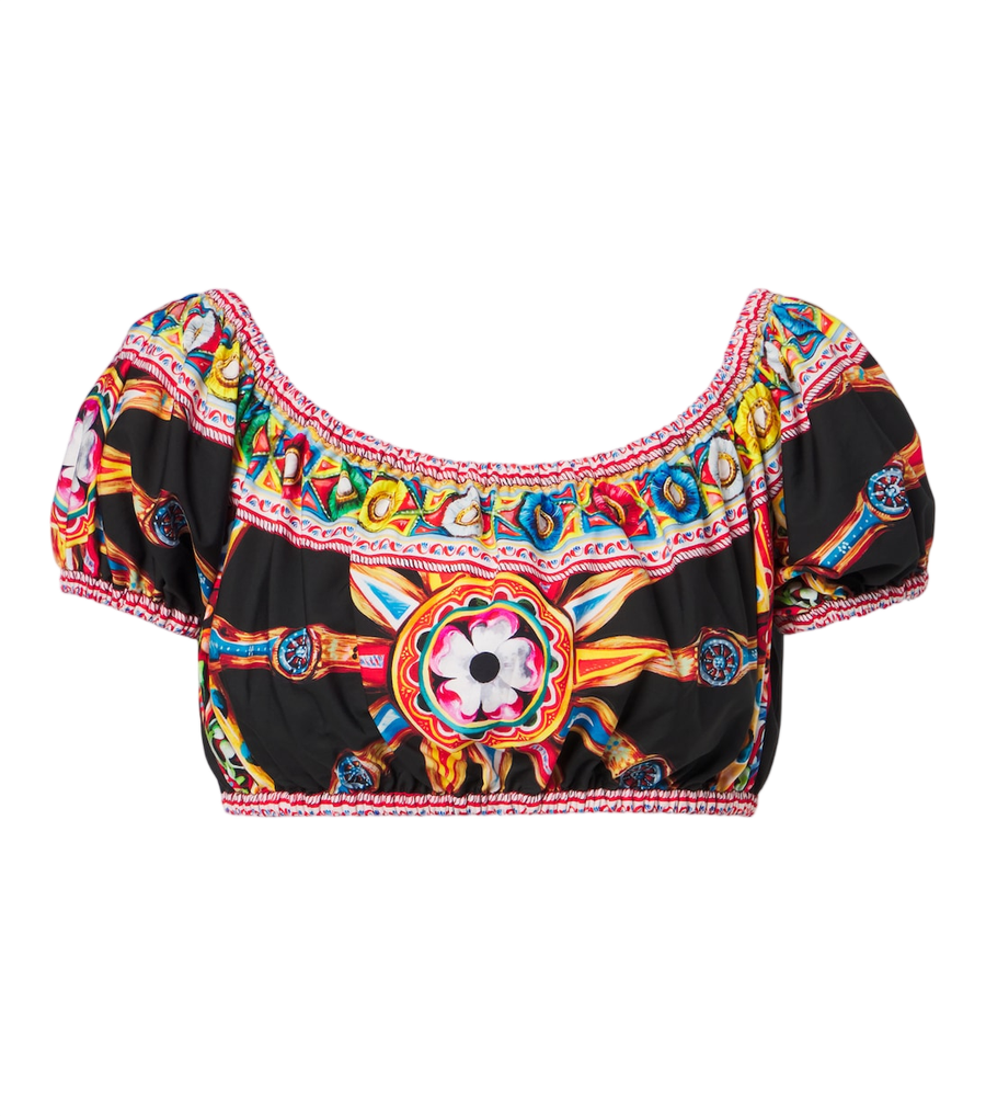 Haut court en popeline de coton Carretto Dolce&Gabbana