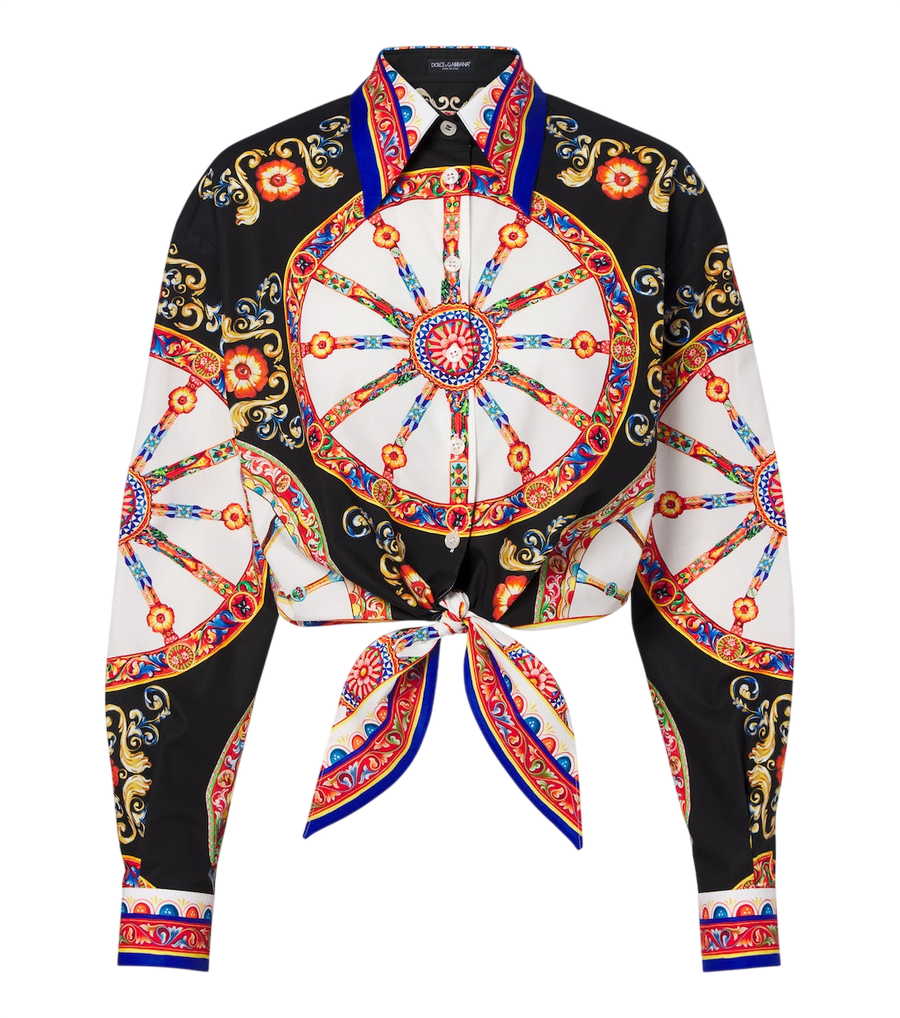 Chemise courte en coton Carretto Dolce&Gabbana