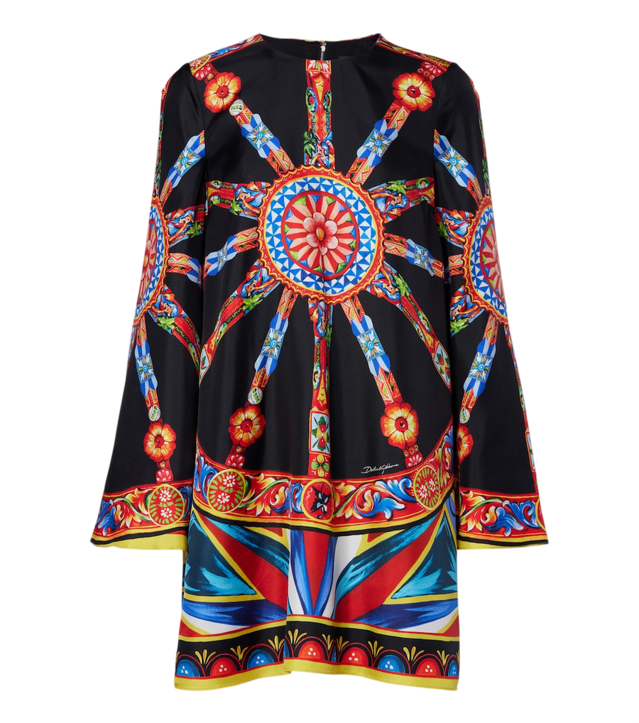 Dolce&Gabbana Carretto silk twill kaftan