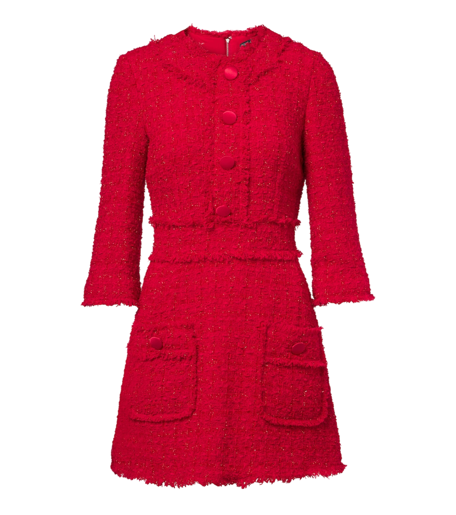 Dolce&Gabbana Cotton-blend tweed minidress