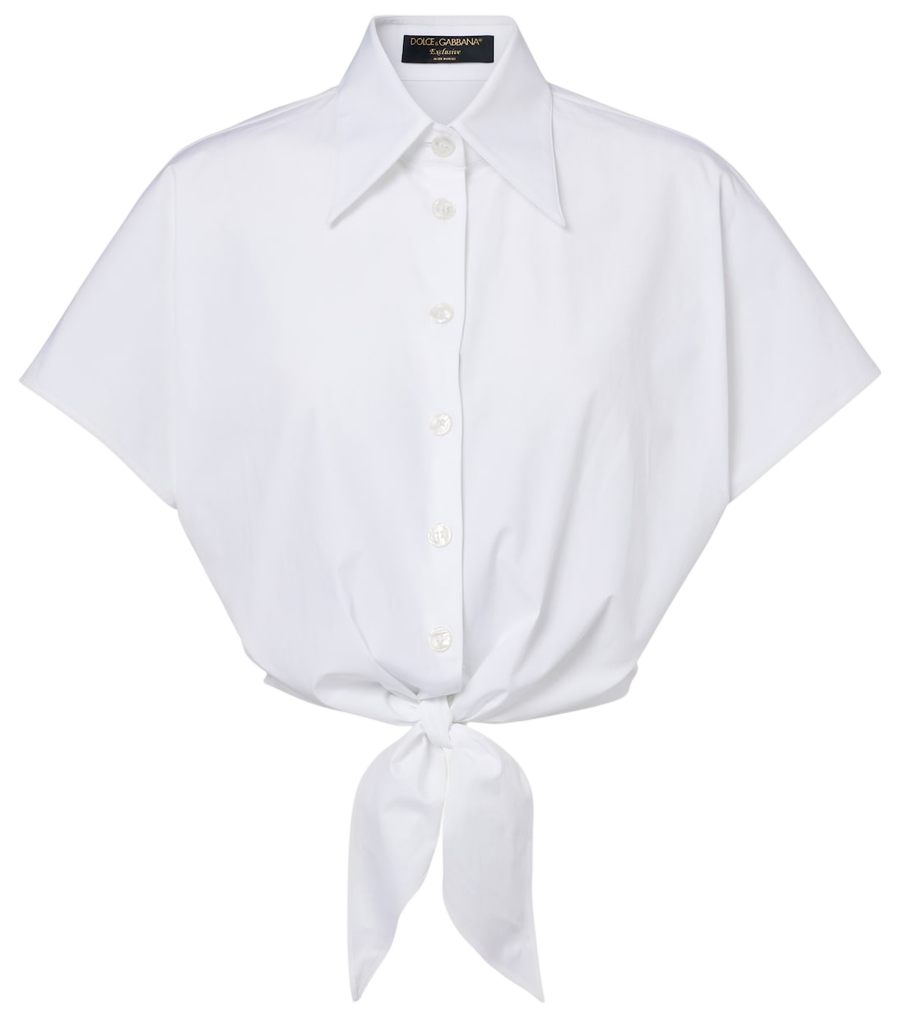 Chemise courte en mélange de coton Dolce&Gabbana