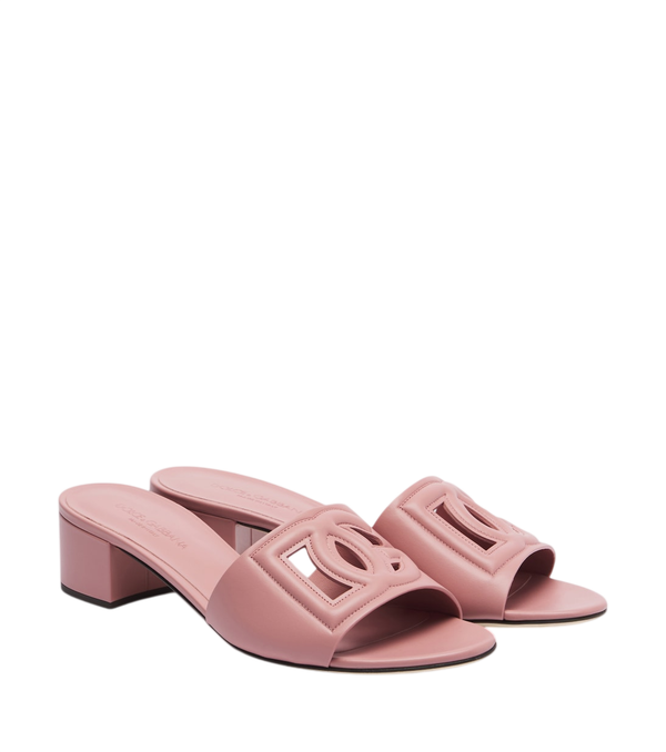 Dolce&Gabbana DG leather mules