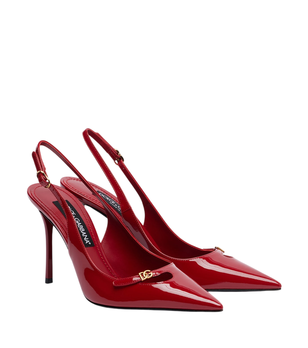 Zapatos de salón destalonados Dolce&Gabbana DG en charol