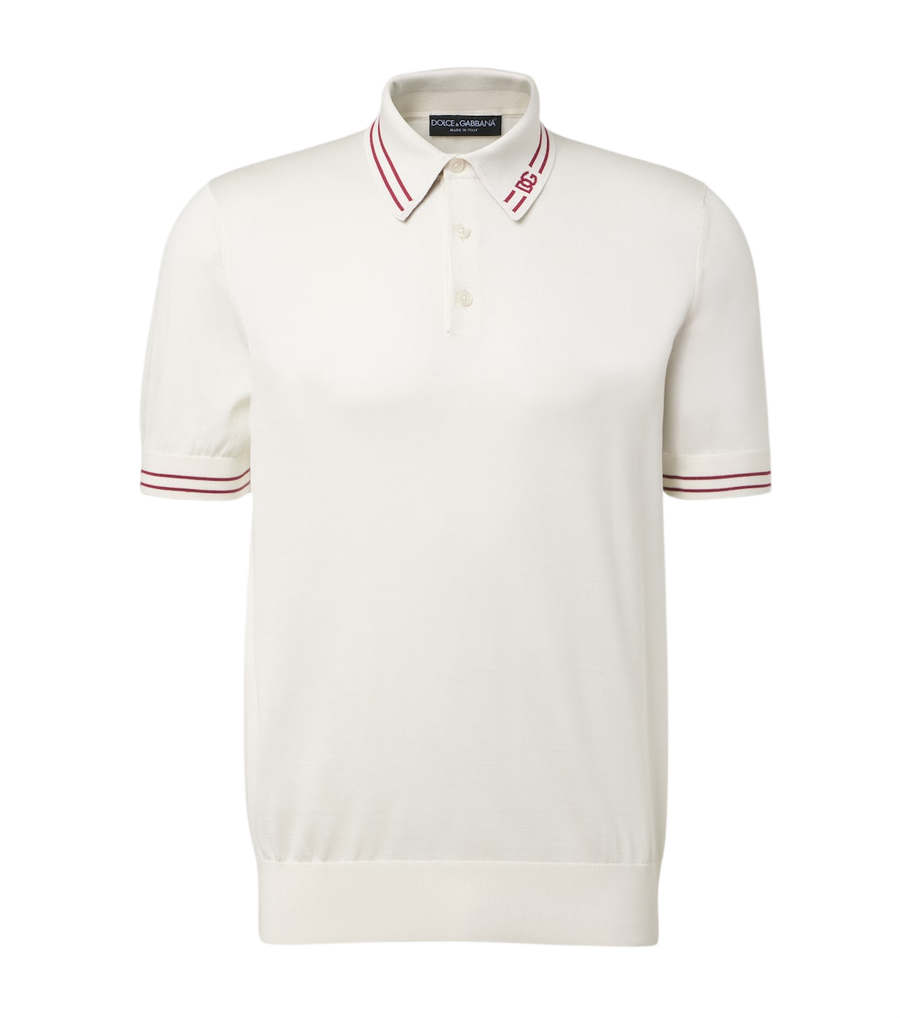 Dolce&Gabbana DG silk polo shirt