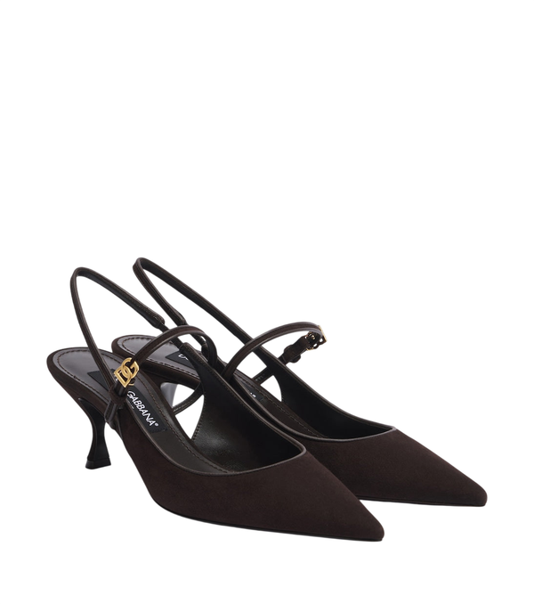 Dolce&Gabbana DG suede slingback pumps