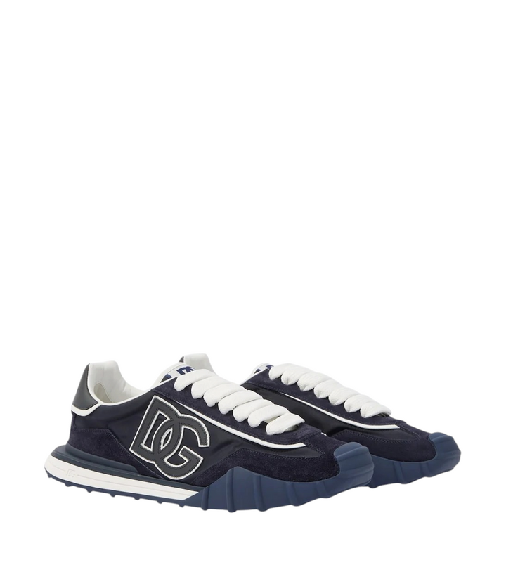 Dolce&Gabbana DG Suede-Trimmed Canvas Sneakers [white-bg-processed] 1787072996549