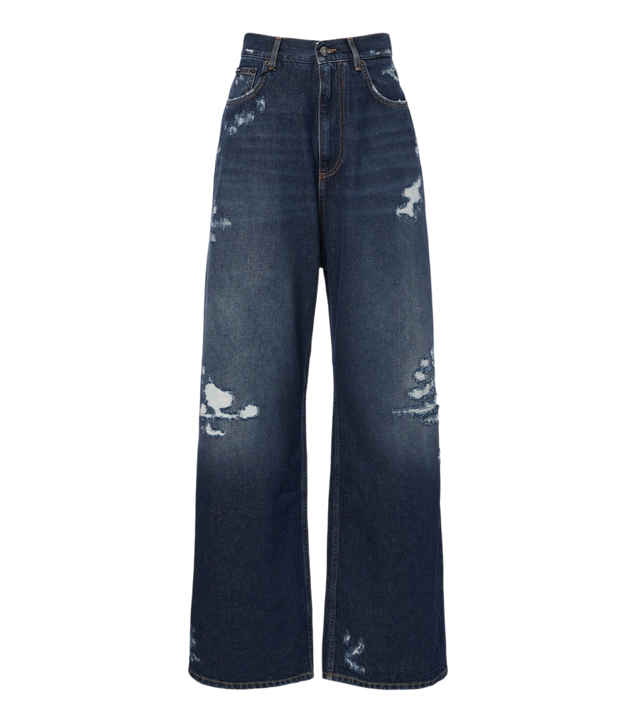 Dolce&Gabbana Jeans a gamba larga effetto usurato